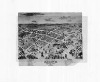 Bird's Eye View of Saline, Washtenaw County 1874